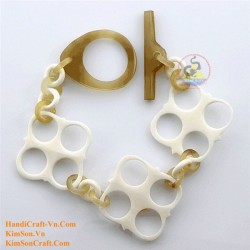 Natural circle horn necklace - Model 0009
