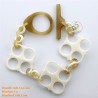 Natural horn and bone bracelet - Model 0186