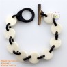 Natural horn and bone bracelet - Model 0187