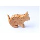 Cat puzzle wooden toys - Handmade - Green Material & Natural Wood Color
