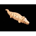 Krokodil puzzle Holzspielzeug - Handmade - Green Material & Holz Naturfarbe