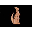 Kängurus Puzzle Holzspielzeug - handgemacht - Naturmaterial & Farbe-Sicherheit