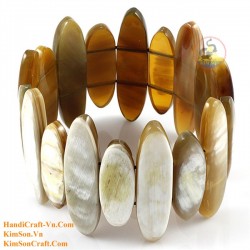 Natural circle horn necklace - Model 0009