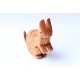 Rabbit puzzle wooden toys - Handmade - Green Material & Natural Wood Color