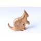 Cat puzzle wooden toys - Handmade - Green Material & Natural Wood Color