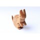 Rabbit puzzle wooden toys - Handmade - Green Material & Natural Wood Color