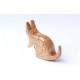 Cat puzzle wooden toys - Handmade - Green Material & Natural Wood Color