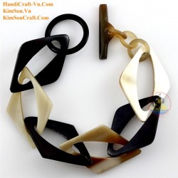 Natural circle horn necklace - Model 0009