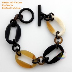Natural circle horn necklace - Model 0009