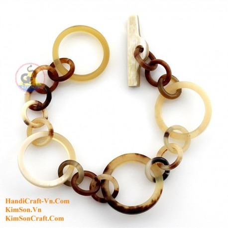 Natural circle horn necklace - Model 0009