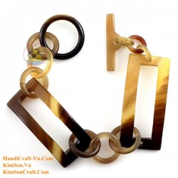 Natural circle horn necklace - Model 0009
