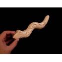 Snake puzzle wooden toys - Handmade - Green material & Natural Wood Color