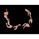Snake puzzle wooden toys - Handmade - Green material & Natural Wood Color