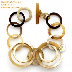 Natural circle horn necklace - Model 0009