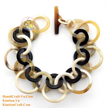 Natural circle horn necklace - Model 0009