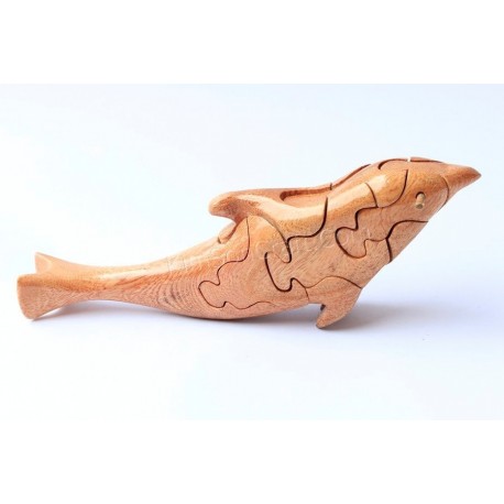 Ocean Whale NEW DESIGN  Wooden Puzzle Amish Scroll Toy  New Figurine 