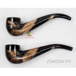 Dragon Smoking Pipe made of black water buffalo horn