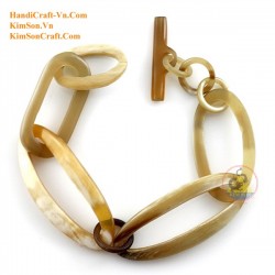Natural circle horn necklace - Model 0009
