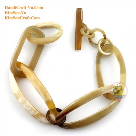 Natural circle horn necklace - Model 0009