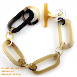 Natural circle horn necklace - Model 0009