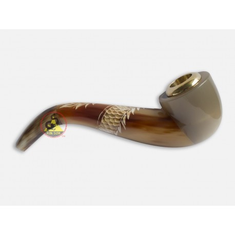 Dragon Smoking Pipe made of black water buffalo horn