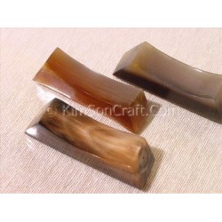 2 x 5 cm x 1 cm - Stäbchen Halter - handgefertigt aus Vieh weiß Horn - Trapeziumshape Form