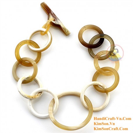 Natural circle horn necklace - Model 0009