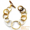 Natural circle horn necklace - Model 0009