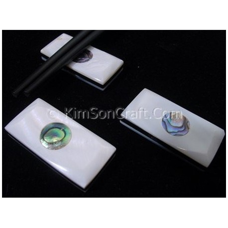 2cm x 5cm x 1cm - Chopsticks holder - Handmade from cattle white horn - Trapeziumshape shape