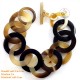 Natural circle horn necklace - Model 0009