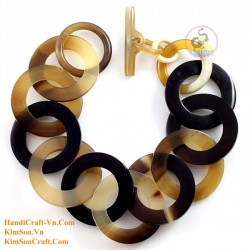 Natural circle horn necklace - Model 0009