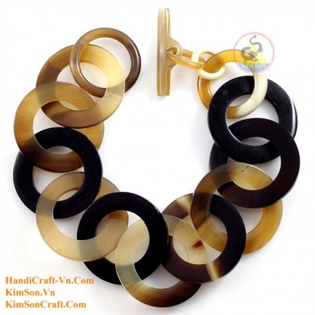 Natural circle horn necklace - Model 0009
