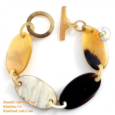 Natural circle horn necklace - Model 0009