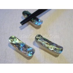 2cm x 5cm x 1cm - Chopsticks holder - Handmade from cattle white horn - Trapeziumshape shape