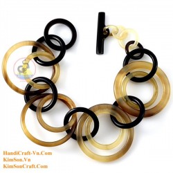 Natural circle horn necklace - Model 0009