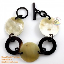 Natural circle horn necklace - Model 0009