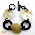 Natural circle horn necklace - Model 0009