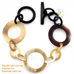 Natural circle horn necklace - Model 0009