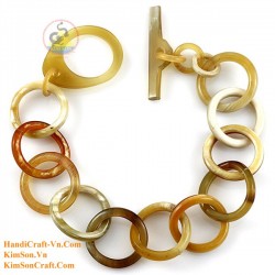Natural circle horn necklace - Model 0009