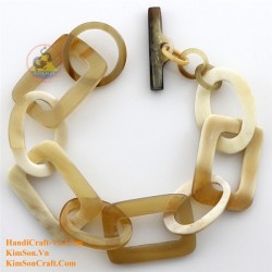 Natural circle horn necklace - Model 0009