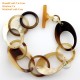 Natural circle horn necklace - Model 0009