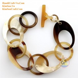 Natural circle horn necklace - Model 0009