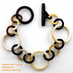 Natural circle horn necklace - Model 0009