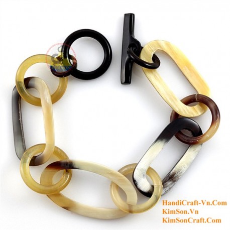 Natural circle horn necklace - Model 0009