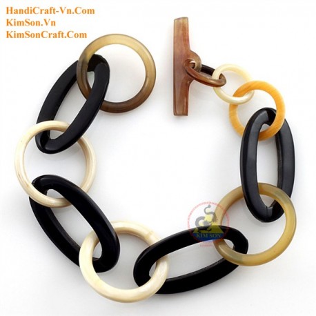 Natural circle horn necklace - Model 0009