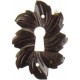 Rosette aus schwarzem Horn