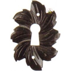 Rosette aus schwarzem Horn