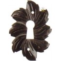 Rosette aus schwarzem Horn