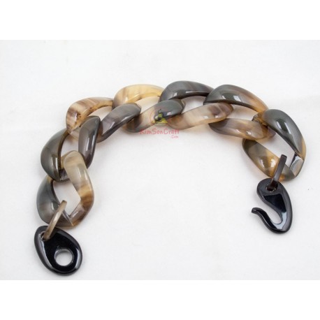 Natural circle horn necklace - Model 0009