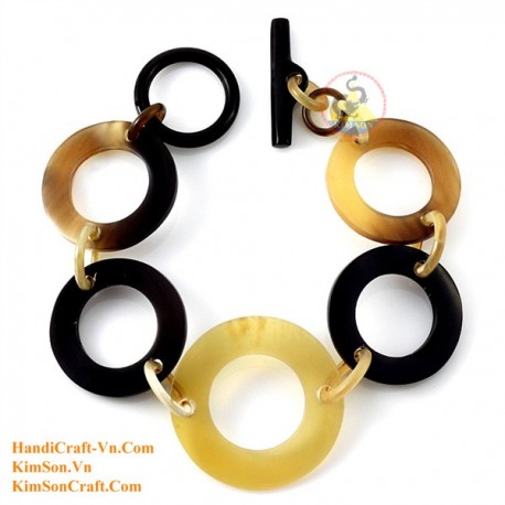 Natural circle horn necklace - Model 0009